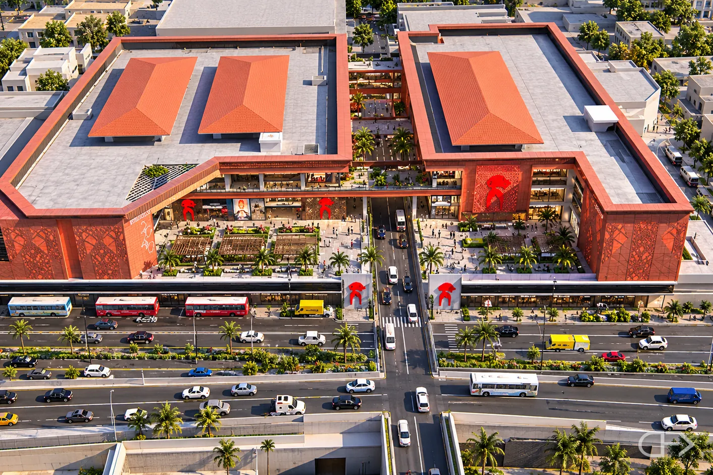 Hub commercial de Madina — proposition, perspective 3D